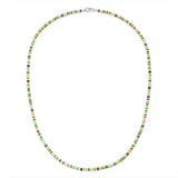 Mini Malli Necklace/Bracelet | Light Green Pattern | Sterling Silver