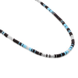 Mini Rizon Necklace/Bracelet | Black Pattern | Sterling Silver