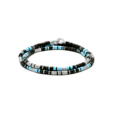 Mini Rizon Necklace/Bracelet | Black Pattern | Sterling Silver