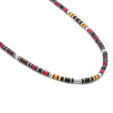 Mini Rizon Necklace/Bracelet| Burgundy Mix | Sterling Silver