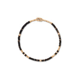 Nell Bracelet | 3.5mm | Pave Detail | Blue Tiger Eye | Yellow Gold