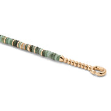 Nell Bracelet | 3.5mm | Pave Detail | Emerald | Yellow Gold