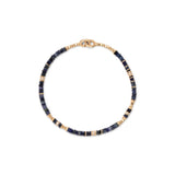 Nell Bracelet | 3.5mm | Pave Detail | Sapphire | Yellow Gold