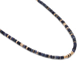 Nell Necklace/Bracelet | 3.5mm | Pave Detail | Sapphire | Yellow Gold