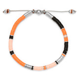 Palli | Neon Orange Pattern | Sterling Silver