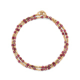 Percep Two Wrap Bracelet | Ruby | Yellow Gold
