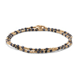 Percep Two Wrap Bracelet | Sapphire | Yellow Gold