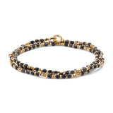Percep Three Wrap Bracelet | Sapphire | Yellow Gold