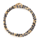Percep Three Wrap Bracelet | Sapphire | Yellow Gold