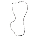 Percep Necklace / Bracelet | Three Wrap | Onyx | Sterling Silver