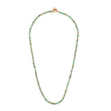 Pillon Necklace/Bracelet | Three Wrap | Emerald | Yellow Gold