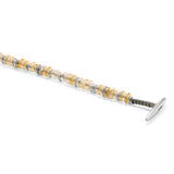 Pillon Necklace/Bracelet | Three Wrap | Citrine | Sterling Silver