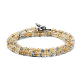 Pillon Necklace/Bracelet | Three Wrap | Citrine | Sterling Silver