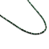 Pillon Necklace/Bracelet | Three Wrap | Malachite | Sterling Silver