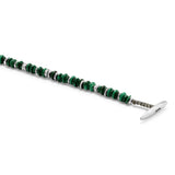 Pillon Necklace/Bracelet | Three Wrap | Malachite | Sterling Silver
