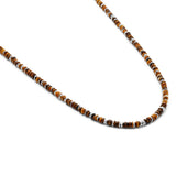 Pillon Necklace/Bracelet | Three Wrap | Tiger Eye | Sterling Silver