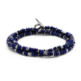 Pillon Necklace/Bracelet | Three Wrap | Lapis | Sterling Silver