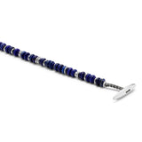 Pillon Necklace/Bracelet | Three Wrap | Lapis | Sterling Silver