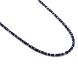 Pillon Necklace/Bracelet | Three Wrap | Lapis | Sterling Silver