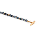 Pillon Necklace/Bracelet | Three Wrap | Sapphire | Yellow Gold