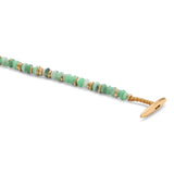Pillon Necklace/Bracelet | Three Wrap | Emerald | Yellow Gold