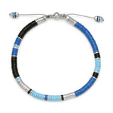Palli | Blue Pattern | Sterling Silver