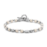 The Raigh Bracelet | 6mm | White Pearls | Sterling Silver
