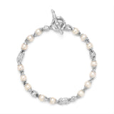 The Raigh Bracelet | 6mm | White Pearls | Sterling Silver