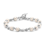 The Raigh Bracelet | 8mm | White Pearls | Sterling Silver