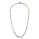 The Raigh Necklace | 8mm | White Pearls | Sterling Silver
