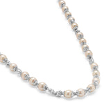 The Raigh Necklace | 8mm | White Pearls | Sterling Silver
