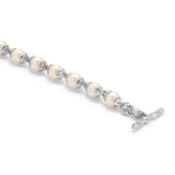 The Raigh Necklace | 8mm | White Pearls | Sterling Silver