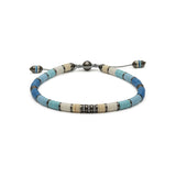 Rizon Bracelet I Light Blue Pattern I Pave Detail I White Gold