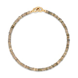 Shine Bracelet | 3.5MM | Labradorite | Yellow Gold | Diamond Detail