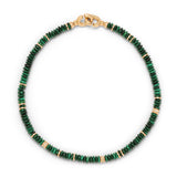 Shine Bracelet | 3.5MM | Malachite | Yellow Gold | Diamond Detail