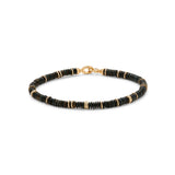 Shine Bracelet | 4MM | Blue Tiger Eye | Yellow Gold | Diamond Detail