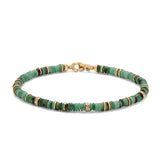 Shine Bracelet | 4MM | Emerald | Yellow Gold | Diamond Detail