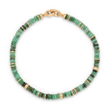 Shine Bracelet | 4MM | Emerald | Yellow Gold | Diamond Detail