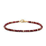 Shine Bracelet | 3.5MM | Ruby | Yellow Gold | Diamond Detail