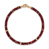 Shine Bracelet | 4MM | Ruby | Yellow Gold | Diamond Detail