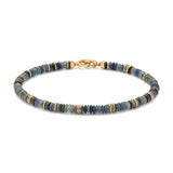 Shine Bracelet | 4MM | Sapphire | Yellow Gold | Diamond Detail