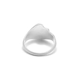 Sig Carved Ring | Oval | Sterling Silver | Diamond Detail