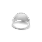 Sig Carved Ring | Rectangle | Sterling Silver | Diamond Detail