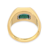 Solitaire Rectangle Ring | Emerald | Small Scale | Mixed Metal