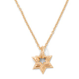 Star Of David Trio Pendant | Yellow Gold