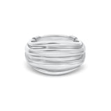 Stirrup Ring | Diamond Detail | Sterling Silver