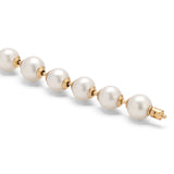 Takka Bracelet | 8mm | White Pearl | Yellow Gold