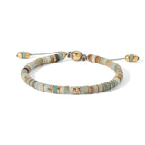 Tucson Bracelet | Amazonite | Pave Detail | Yellow Gold