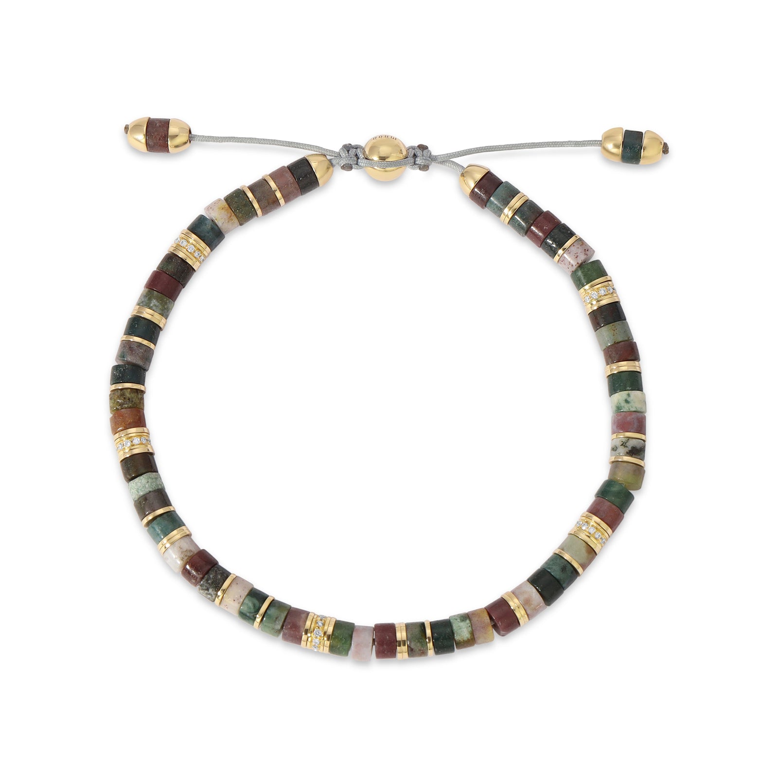 Tucson Bracelet | India Agate | Pave | Yellow Gold