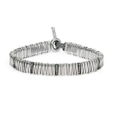 Zag Bracelet | Pave detail | Sterling Silver